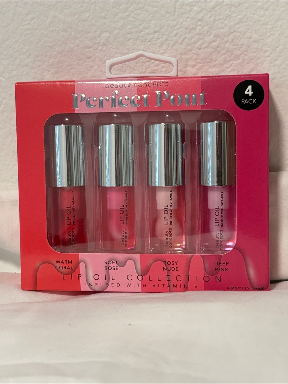 Beauty Concepts Perfect Pout 4 Pack Lip Oil Collection
